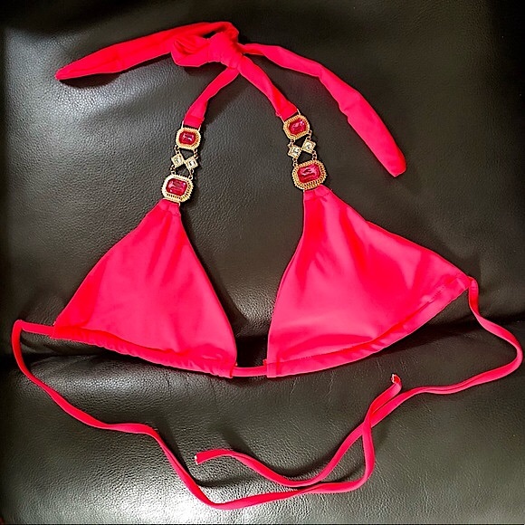 Watermelon🍉 crystal chain scrunch butt bikini set - Picture 3 of 12